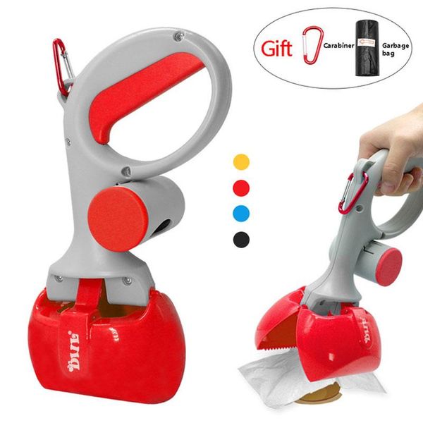 

portable pet pooper scooper long handle waste scoop sanitary pickup remover for outdoor puppy cat picker cleaning tools dog travel & outdoor