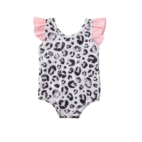 

one-pieces 1-5years leopard ruffle bikini for toddler kids baby girls swimwear beachwear, Black