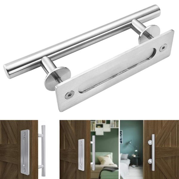 

set door handle sliding stainless steel 12\" barn flush gate craft tools
