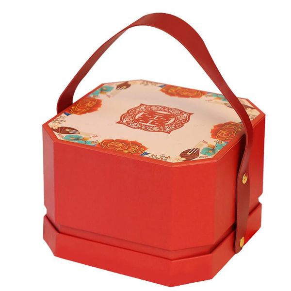 

gift wrap 1pc chinese style wedding candy storage box case chocolate holder (red)