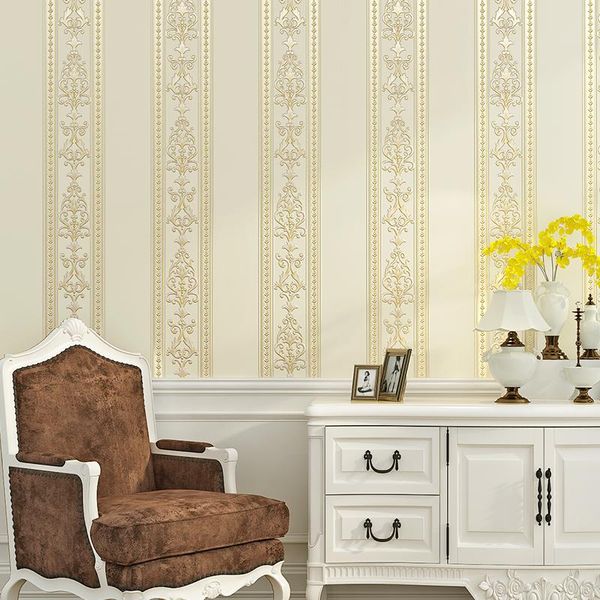 

wallpapers wellyu bedroom coined wallpaper minimalist european-style vertical stripes living room 3d background wall paper