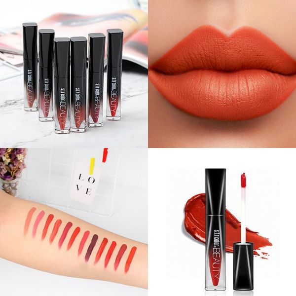 

lip gloss fashionable liquid lipstick long lasting waterproof matte nude lipgloss for women