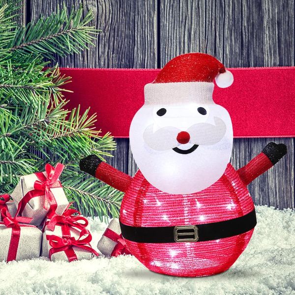 

christmas decorations outdoor waterproof decor lamp with 40 led lawn foldable lantern atmosphere xmas tree snowman santa hanging