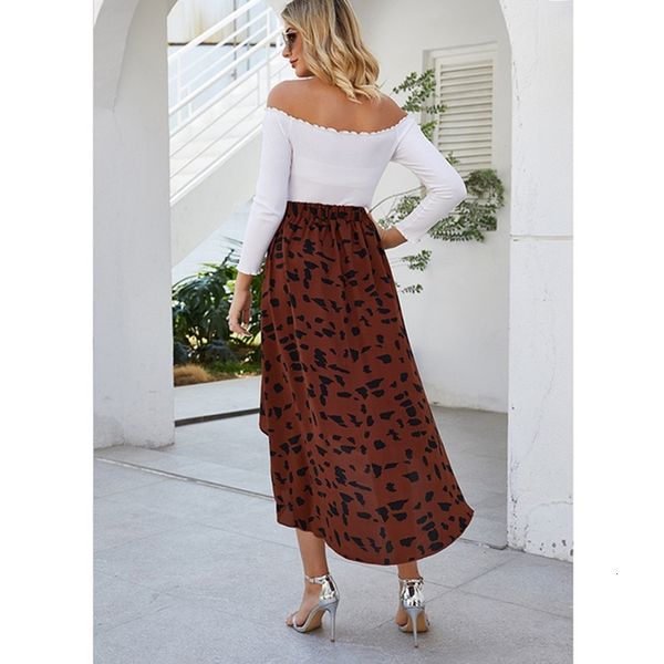 

skirts novedad de verano moda imperio empalme volante irregular r59floral elstico verstil falda mujer en la i9wn, Black