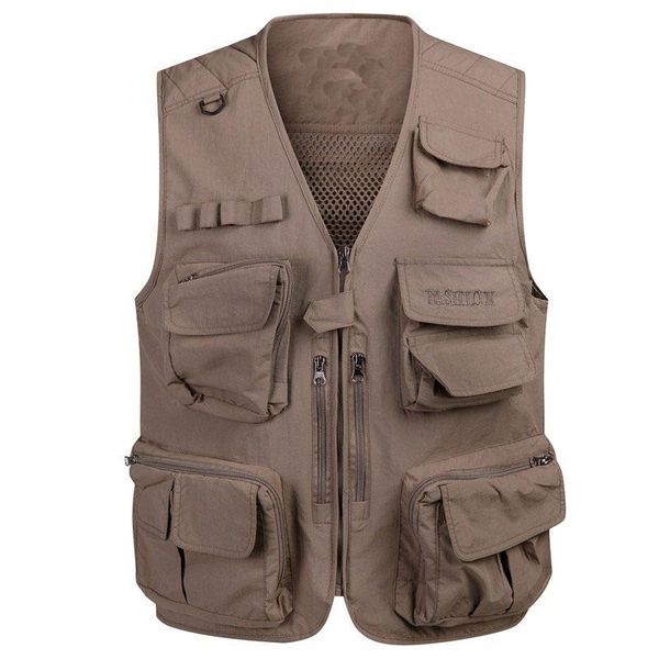 

men's vests arrivla spring autumn winter vest casual multi pocket v-neck zipper men fashion plus size  xl 2xl 3xl 4xl, Black;white