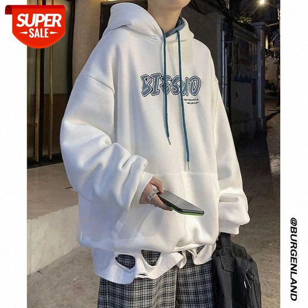 

hooded sweater men's loose trend all-match pullover #qz2d, Black