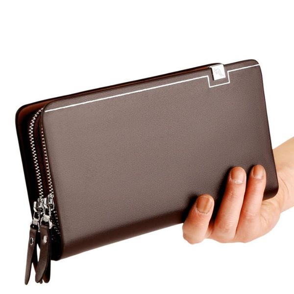 

wallets cardholder men clutch bag large capacity cell phone pocket passcard multifunction wallet for, Red;black