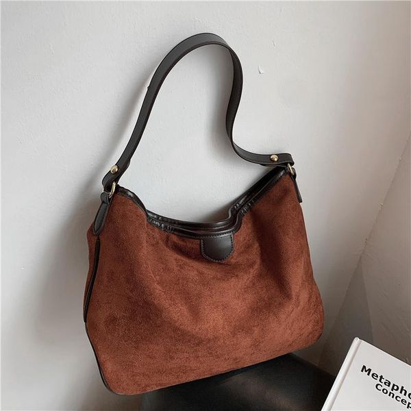 

evening bags luxury winter suede hobo crossbody shoulder for women brand designer large capacity shopper tote ladies handbags 2021