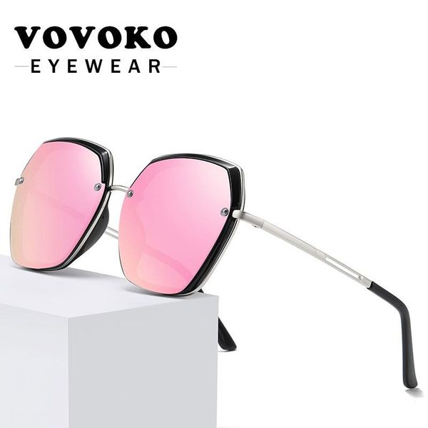 

sunglasses vovoko women driving vintage shades fashion mirror travel eyewear uv400, White;black