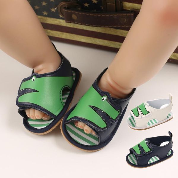 

sandals summer cute stitching baby toddler shoes, Black;red