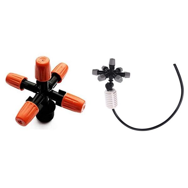 

watering equipments 10 pieces 5 garden sprinkler sprinklers, greenhouse humidification & 1set hanging anti drip misting nozzle cross 7-hole