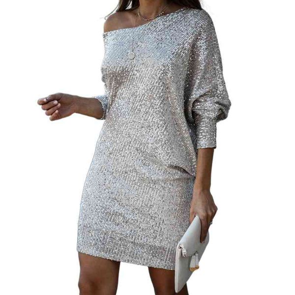 

casual dresses long sleeve sequins dress solid women clothing ladies spring female streetwear high waist slim hip skirts 9pup, Black;gray