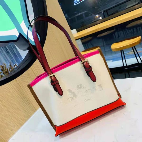 

70% off luxury design handbag koujia new canvas c letter sand single shoulder messenger bag large capacity color contrast stitching hand sho