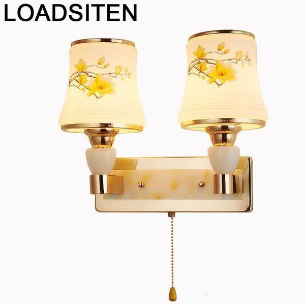 

wall lamp maison lampen modern mirror aplique luz wandlamp applique murale luminaire crystal lampara de pared interior bedroom light