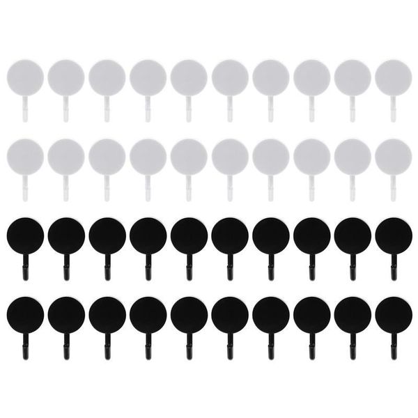 

set 40pcs waterproof strong storage hooks non-punch wall-mounted & rails