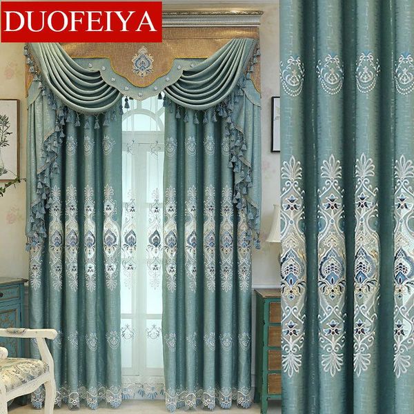 

curtain & drapes modern minimalist curtains for living dining room bedroom european style embroidery tulle finished product customization