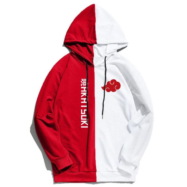

men's hoodies & sweatshirts summer akatsuki hoodie printing the sharingan double color pullover sweatshirt harajuku thin clothing hoddi, Black