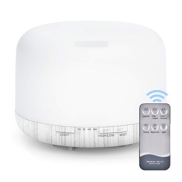 

plug 500ml essential oil diffuser, diffuser cool mist humidifier with 7 colors lights,for home office fragrance lamps