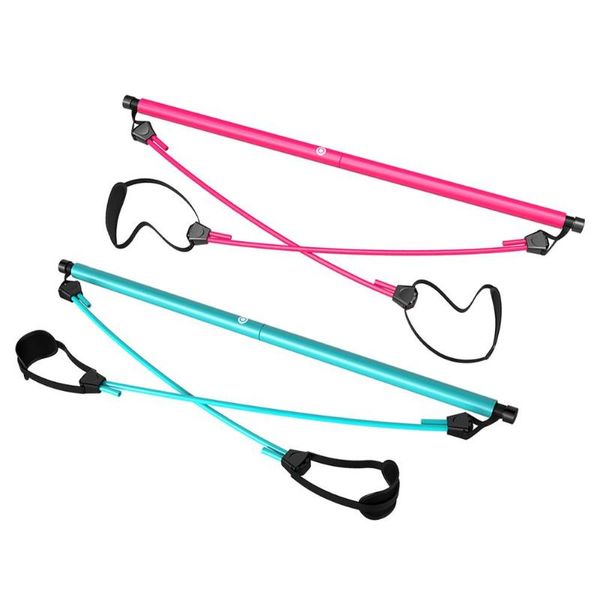 

pilates bar exercise fitness yoga multifunctional chest expander arm puller resistance band bands