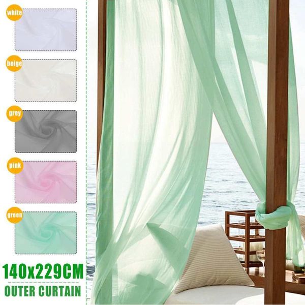 Perde Drapes 5 Renk Dış Mekan Asma Veranda Çıkarılabilir Kolay Kurulum Sus Prens Sundurma Beyaz Sheer Fit Plaj Bahçesi Hazbe