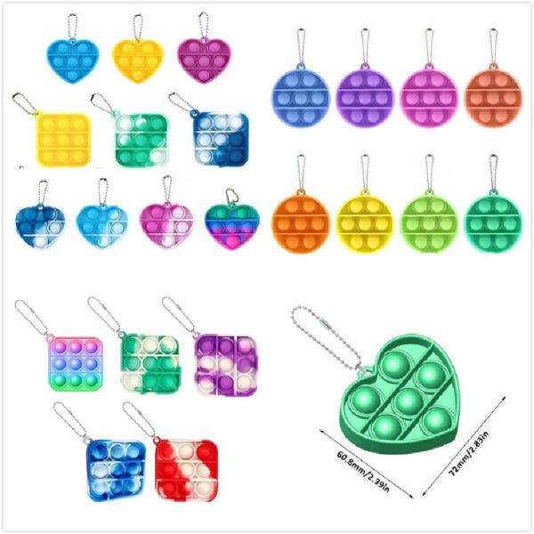

mini push pop bubble sensory toy autism needs squishy stress reliever toys child funny anti-stress it fidget keychain
