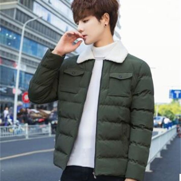 

the men's korean style cotton jacket is thick and big, Black;gray