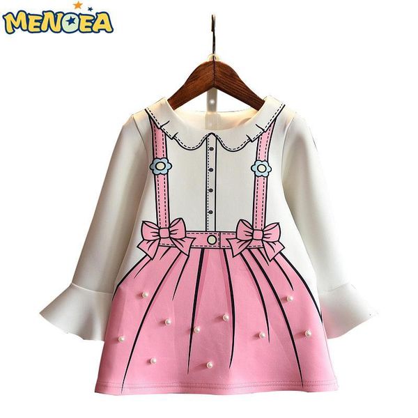 

clothing sets menoea new autumn fashion girls dress princess dresses children cute flare sleeve clothes long 5hh5, White