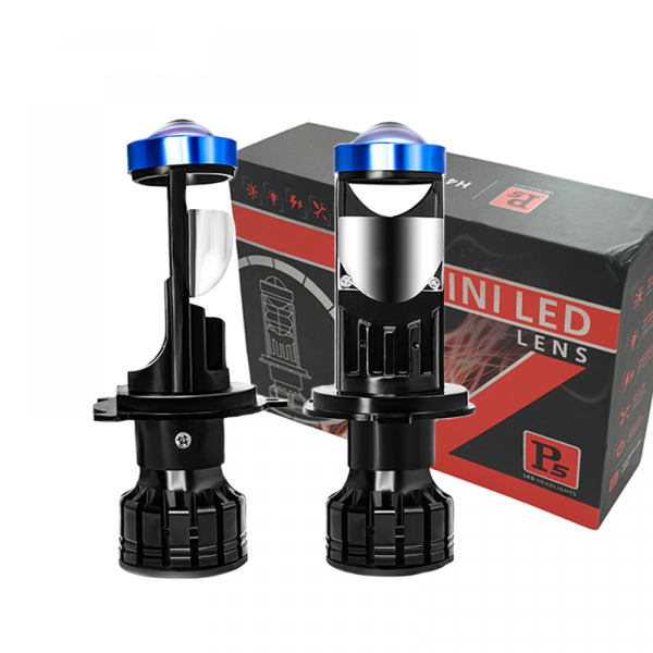 

car headlights 2pcs headlight bulbs led p5 h4 small lens light fisheye mini bifocal far&near one white