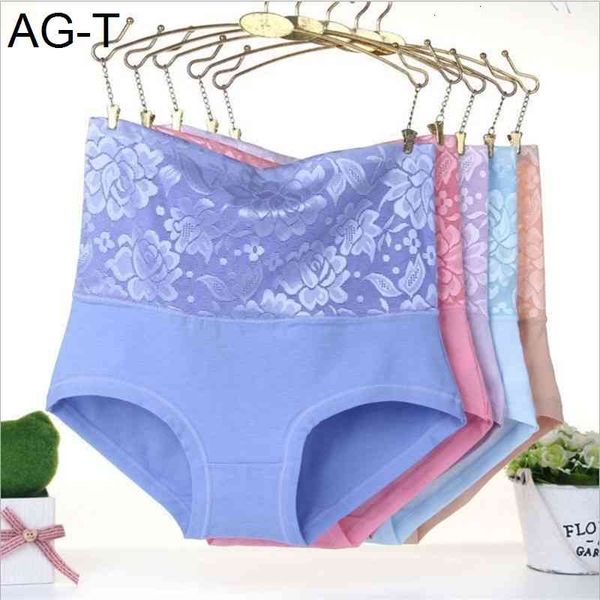 

#2889 leafmeiry plus size underwear body shaper high wasit flower lace briefs women panties, Black;pink
