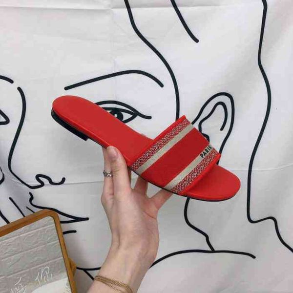 

flip 2022 flops designer leather women sandals summer flat slipper fashion beach woman big head rainbow letters slippers with box, Black