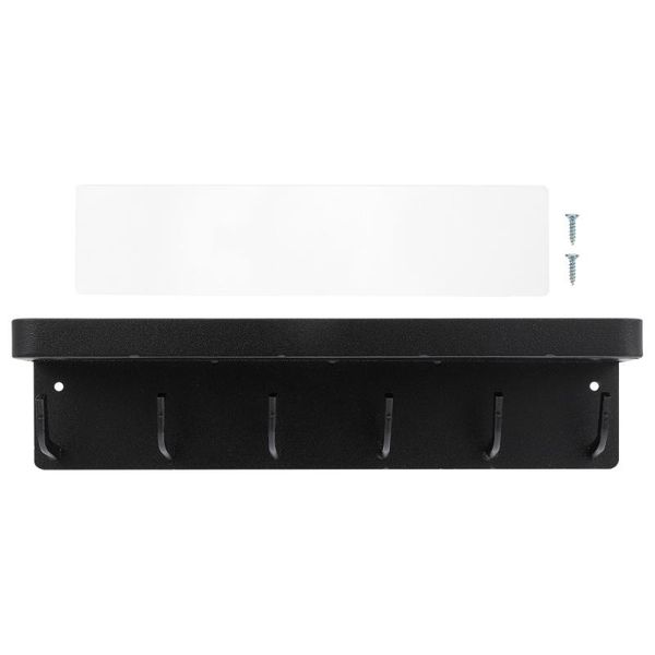 

hooks & rails 1 pc wall hook creative door back storage rack decoration (black)