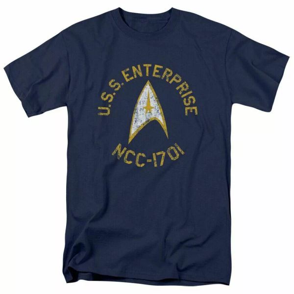 

star trek collegiate t shirt licensed sci-fi tv classic tee new navy blue, White;black