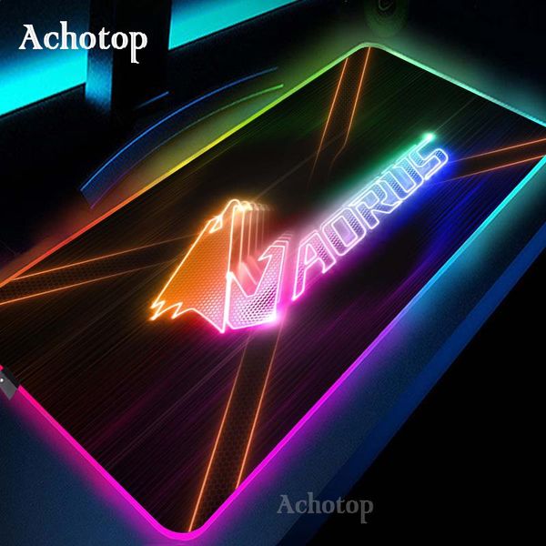 

mouse pads & wrist rests aorus rgb large gaming pad giga pc gamer computer led extended mousepad overlock rubber base keyboard desk mat