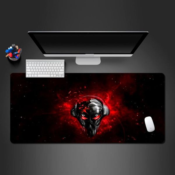 

mouse pads & wrist rests red music flame skull bloody pad senior pc gaming computer keyboard mat fast gamers for christmas gift