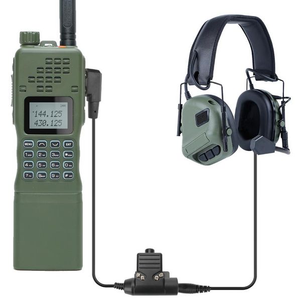 

walkie talkie baofeng ar-152 vhf/uhf 15w powerful 12000mah battery tactical prc-152 portable radio with sound pickup headset