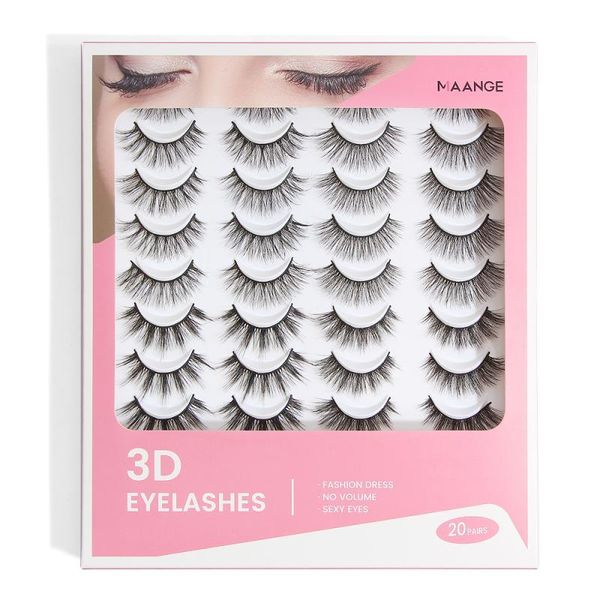 

false eyelashes 20 pairs 3d natural thick lengthening soft makeup extension coemetics tools