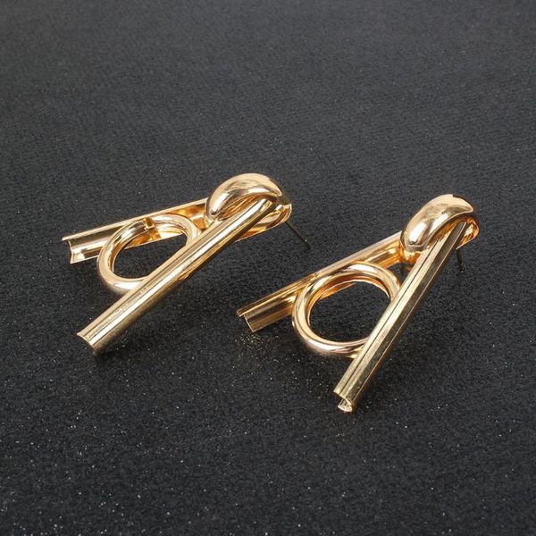

stud trendy initial letter a&o earrings small tiny diy alphabet name gold color piercing jewelry pendientes brincos, Golden;silver