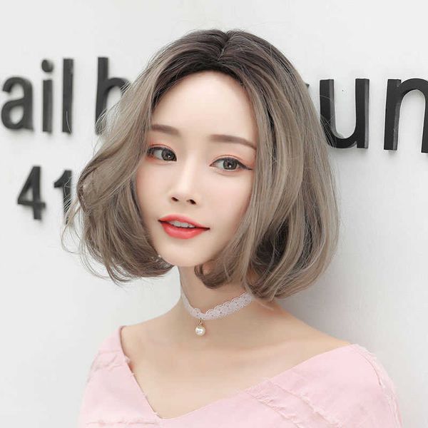 

bobo short hair no bangs wig in korean fashion trend, Black