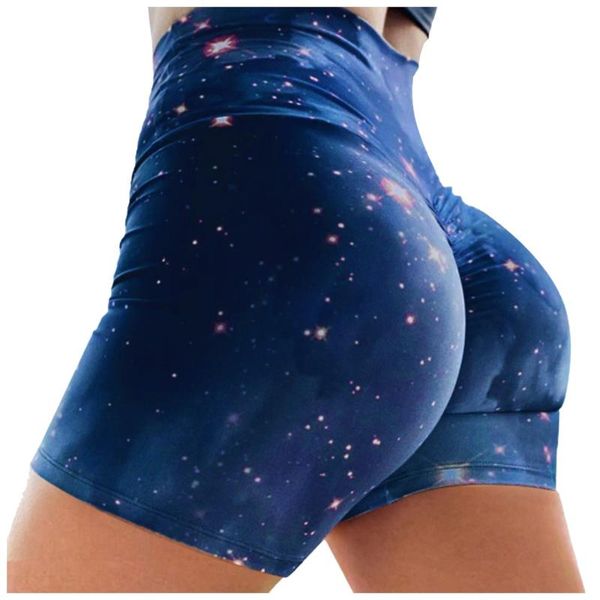 

tie-dye yoga shorts women fitness gym push casual sport high waist short legging ladies workout tight athletic trouser outfit