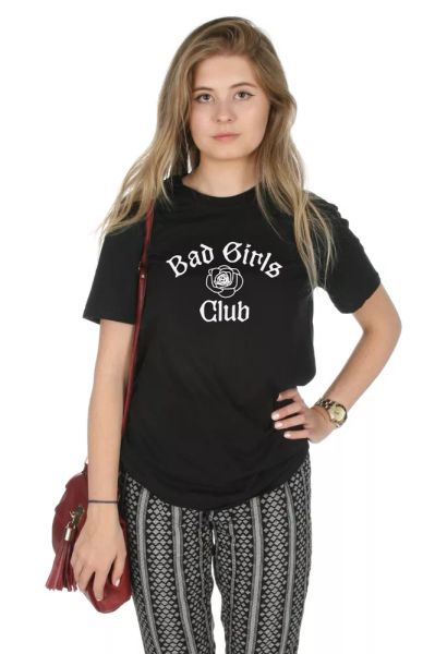 

bad girls club t-shirt funny tumblr cute slogan grunge girl gang, White;black