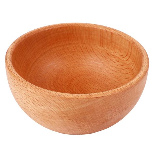 

japanese style wooden bowl soup practical rice container bowls