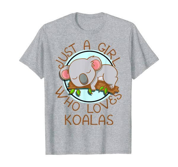 

just a girl who loves koala bear gift t-shirt, White;black