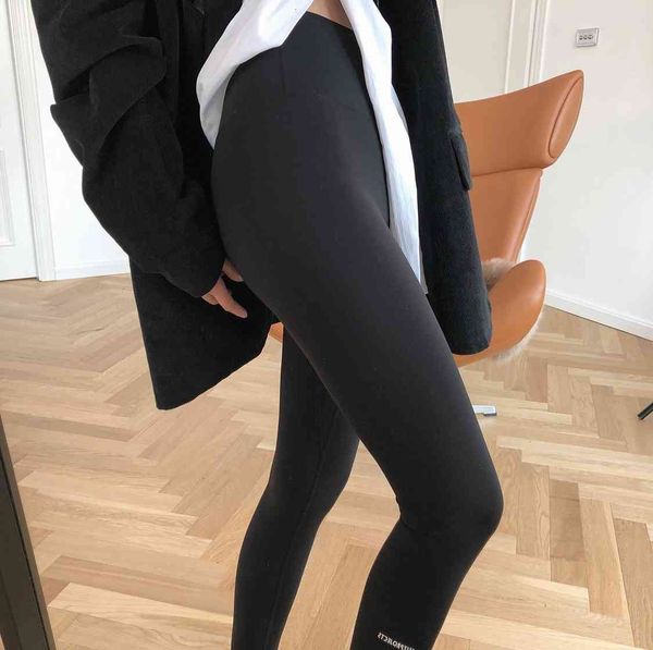 

pants trousers louvre style, tiktok, high nude yoga pants, tight waist, hip, thin gym ladies., Black;white