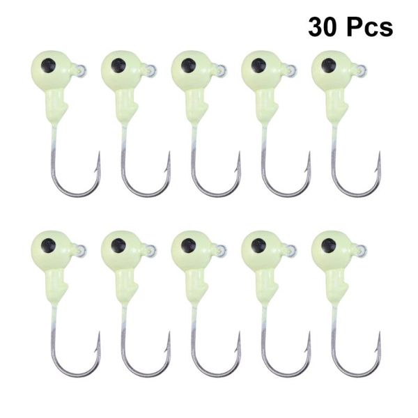 

pack of 30 luminous fishing hooks sharp bait tackle set accessories for