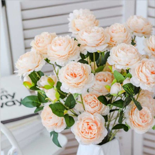 

decorative flowers & wreaths 7pcs simulation peony flower branches bedroom living room decoration wedding coffee table home plastic dried or
