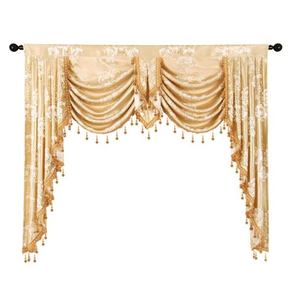 

curtain & drapes melunmhom european style modern jacquard curtains valance for living room pelmet window blackout luxury fabric bedro