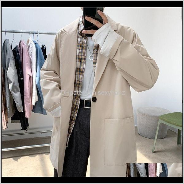 

suits blazers autumn korean style blazer mens fashion solid color business casual dress jacket men streetwear wild loose suit jackets lnzqf, White;black