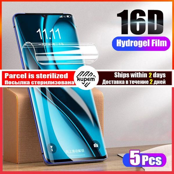 

5pcs 16d hydrogel film for galaxy a10 a50 a20 a70 screen protector s10 plus note 10 a20e a40 a30 cell phone protectors