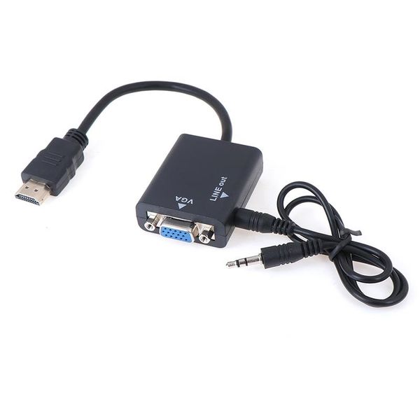 

audio cables & connectors to vga cable converter male famale adapter digital analog hd 1080p for pc laptablet vers