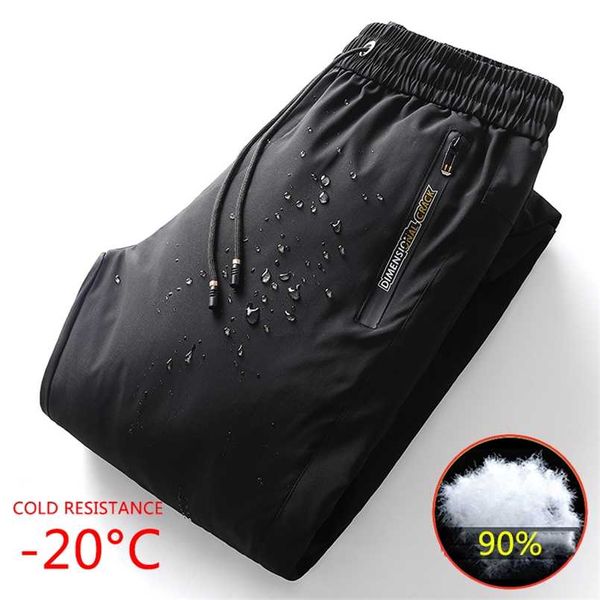 KKSKY Winter 90% Weiße Ente Unten Männer Hosen Casual Dicke Wasserdichte männer Kälte-beständig Hosen Warme Außerhalb Unten Hosen homme 211112